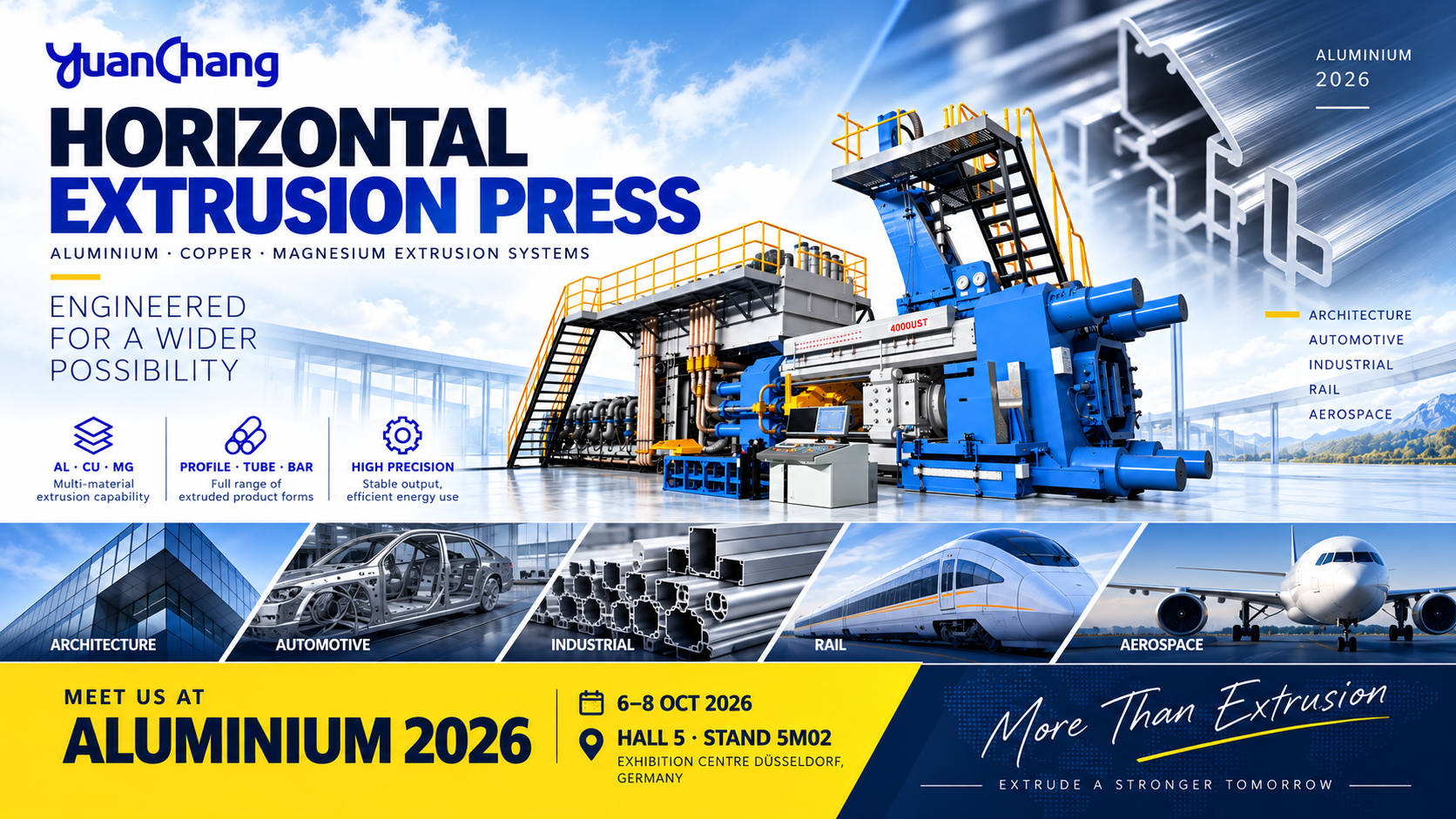 ALUMINIUM 2026: Yuanchang Machinery at Booth 5M02, Hall 5